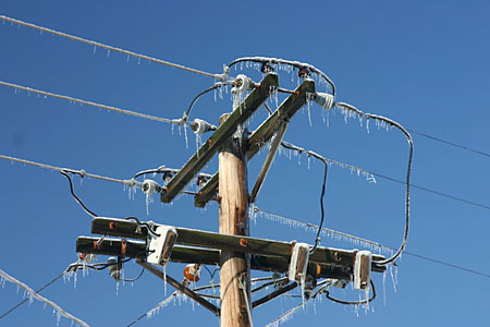 Icy Power Lines