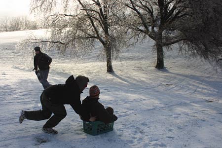 Collegians Sledding